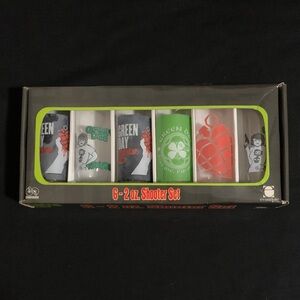 Green Day Shot Glasses 6 - 2 oz Shooter Set Kerplunk American Idiot